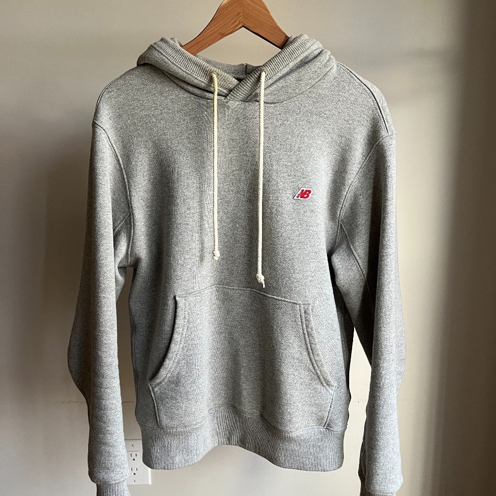 (Made in USA) Core Hoodie - Athletic Grey - SMALL
